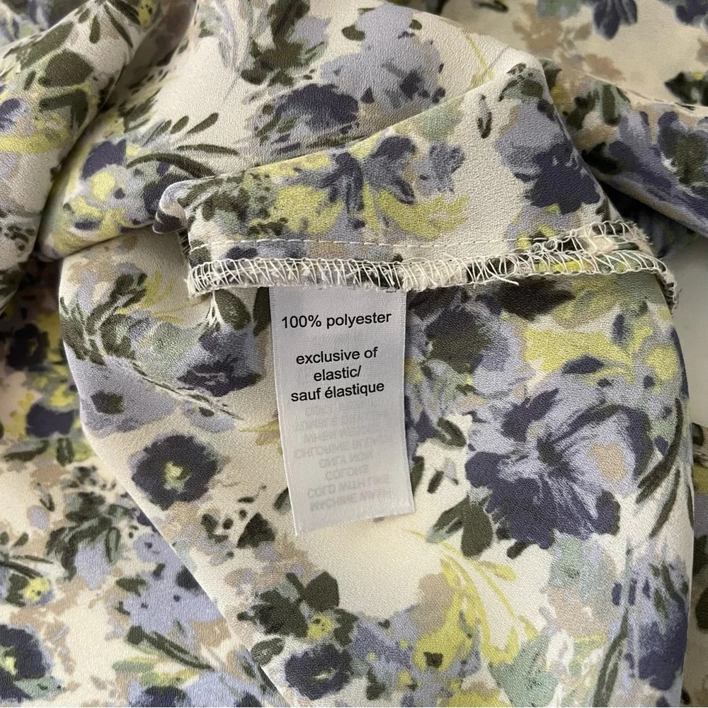 Maurices Cream Multicolor Ditsy Floral Print Ruffle Smock Blouse Small Women’s - Picture 10 of 11